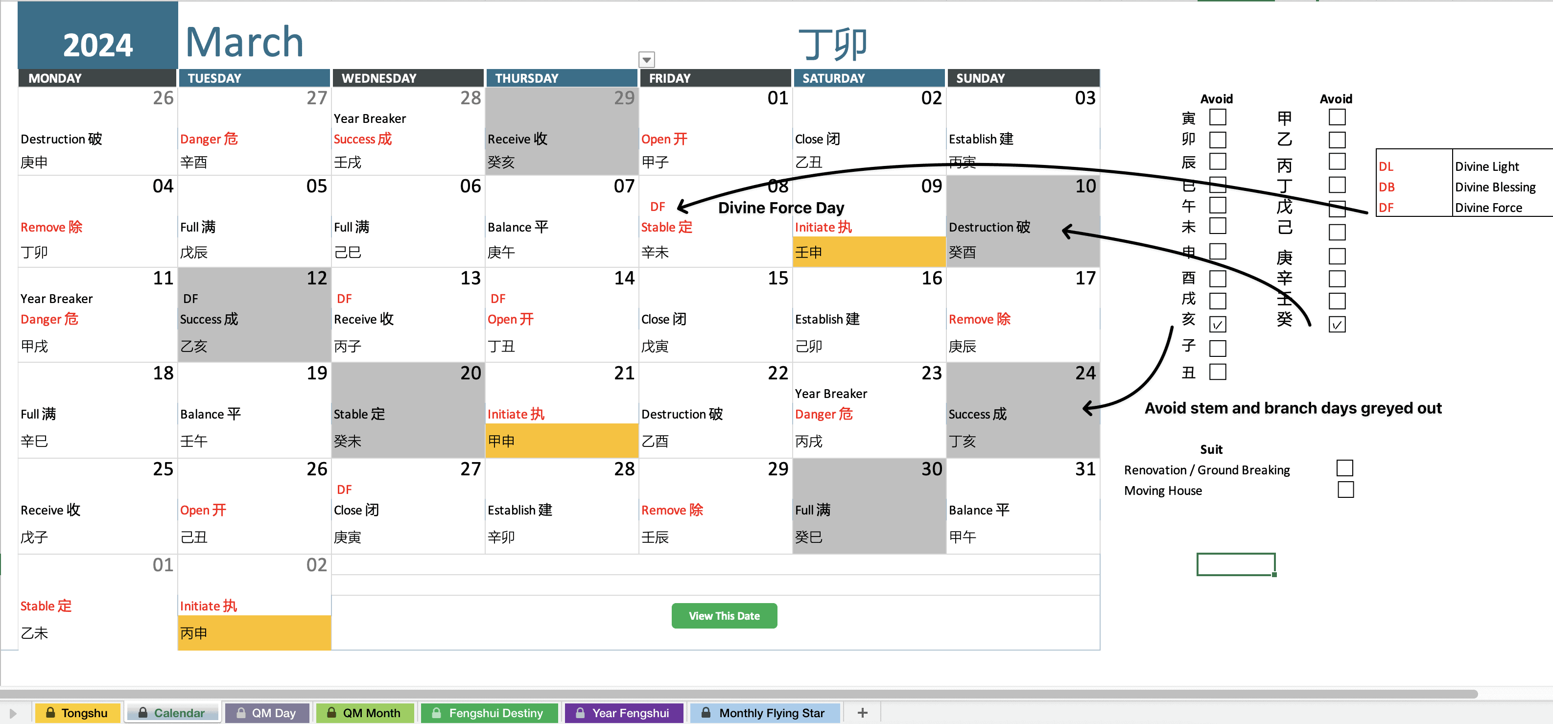 Excel Pro Tong Shu 2025 Date Selection Made Easy